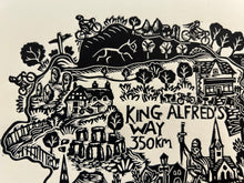Load image into Gallery viewer, King Alfred’s Way Linocut