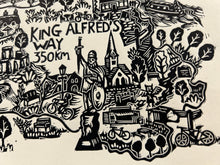 Load image into Gallery viewer, King Alfred’s Way Linocut