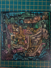 Load image into Gallery viewer, Handpainted Linoblock - Historic Malmesbury