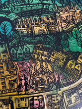 Load image into Gallery viewer, Handpainted Linoblock - Historic Malmesbury