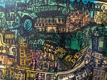 Load image into Gallery viewer, Handpainted Linoblock - Historic Malmesbury