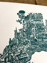 Load image into Gallery viewer, The Cotswolds – Original Linocut Print