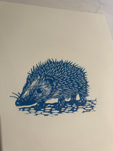 Load image into Gallery viewer, Hedgehog linocut
