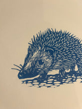 Load image into Gallery viewer, Hedgehog linocut
