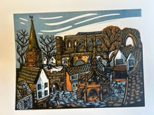 Load image into Gallery viewer, Malmesbury Town Centre linocut
