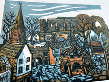 Load image into Gallery viewer, Malmesbury Town Centre linocut
