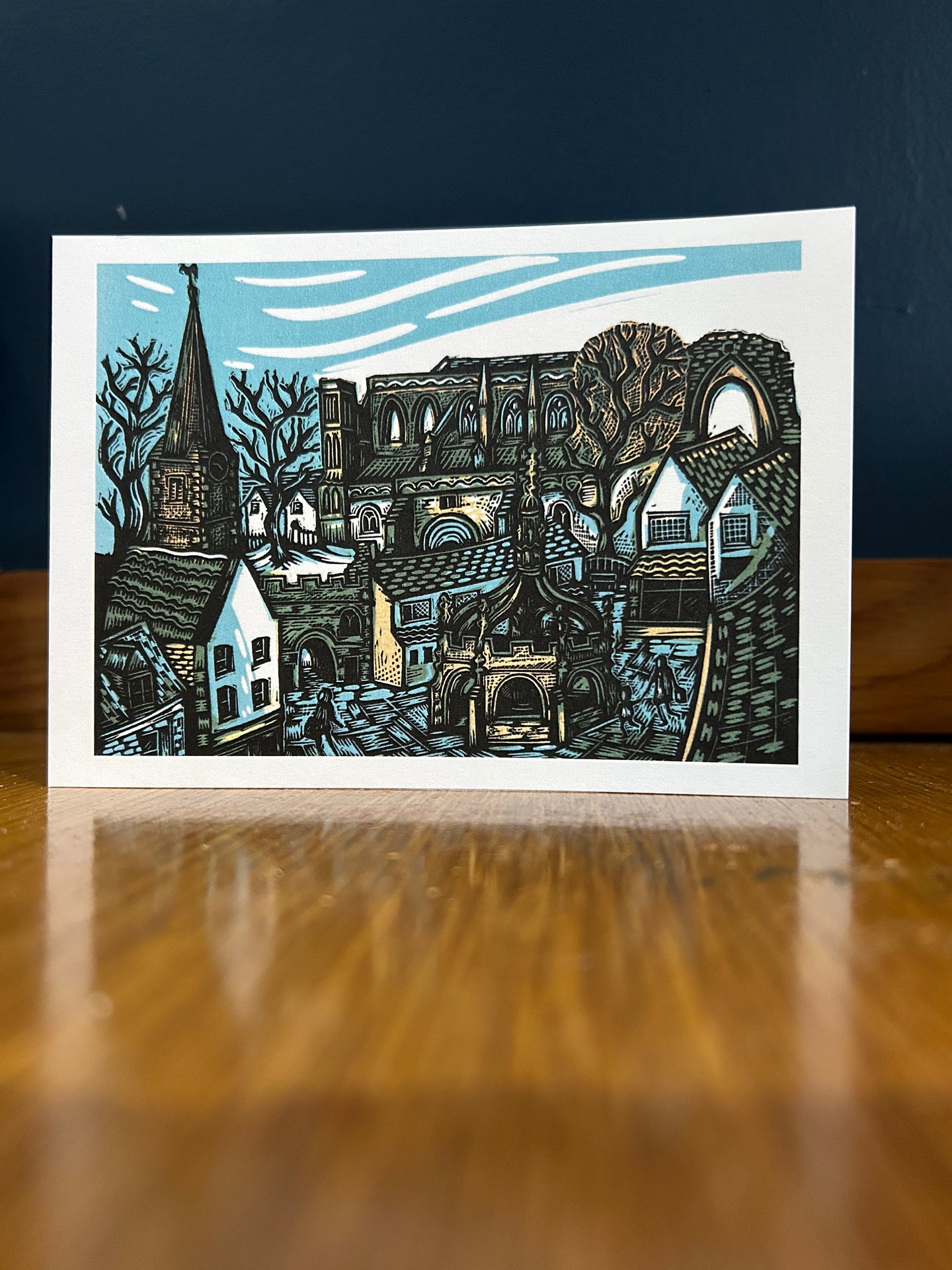 Malmesbury town centre greeting card