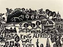 Load image into Gallery viewer, King Alfred’s Way Linocut
