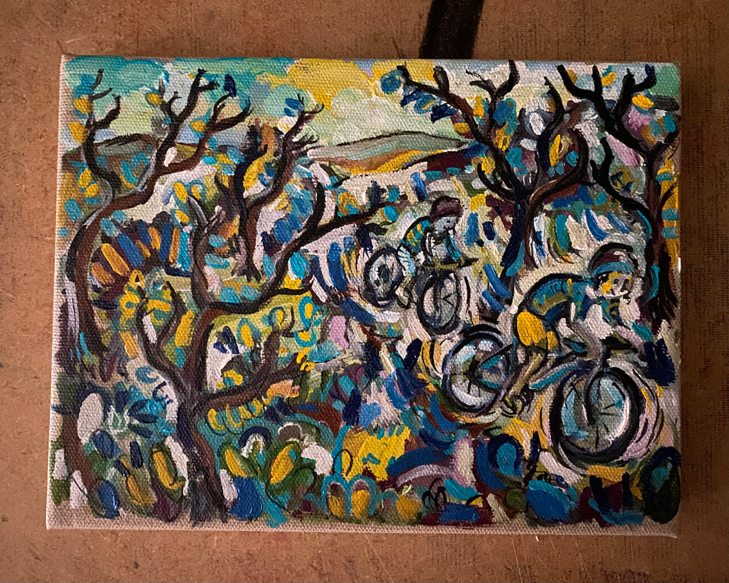 Cycling painting