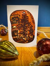 Load image into Gallery viewer, Set of 6 linocut Christmas cards
