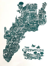 Load image into Gallery viewer, The Cotswolds – Original Linocut Print
