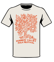 Load image into Gallery viewer, Purbeck Valley Folk Festival T shirt - double sided 2026
