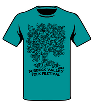 Load image into Gallery viewer, Purbeck Valley Folk Festival T shirt - double sided 2026
