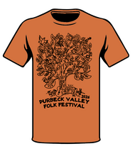 Load image into Gallery viewer, Purbeck Valley Folk Festival T shirt - double sided 2026

