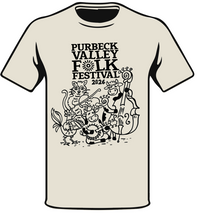 Load image into Gallery viewer, Purbeck Valley Folk Festival Eco friendly T shirt - Adult's unisex
