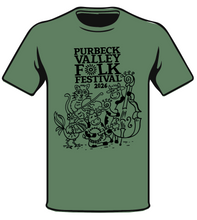 Load image into Gallery viewer, Purbeck Valley Folk Festival Eco friendly T shirt - Women's
