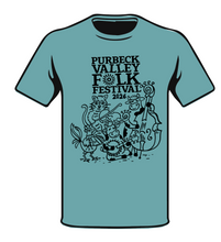 Load image into Gallery viewer, Purbeck Valley Folk Festival Eco friendly T shirt - Adult's unisex
