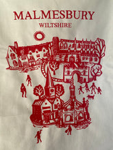 Load image into Gallery viewer, Malmesbury tea towel red
