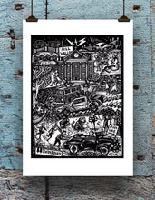 Load image into Gallery viewer, Back to the Future Linocut
