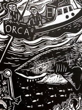 Load image into Gallery viewer, Jaws Linocut
