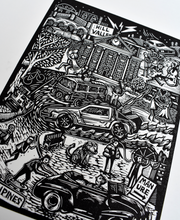 Load image into Gallery viewer, Back to the Future Linocut
