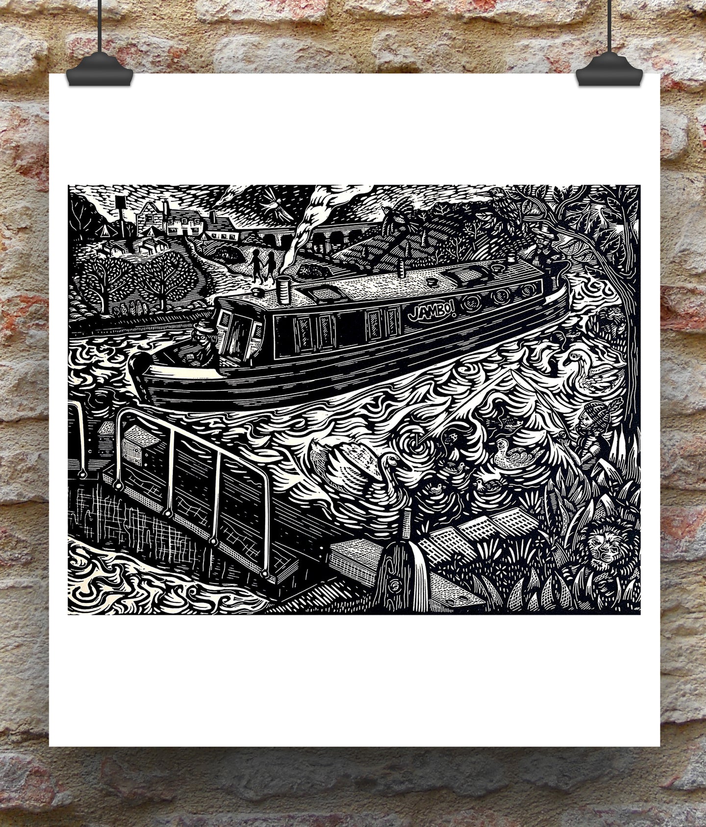 House Portrait - Narrowboat