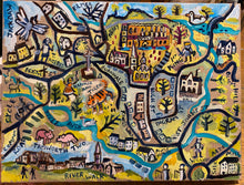 Load image into Gallery viewer, Malmesbury Painted Map
