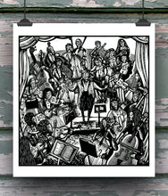 Load image into Gallery viewer, Orchestra linocut
